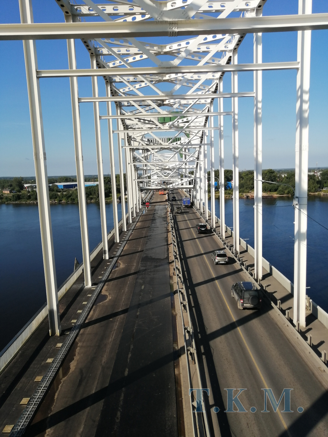 Краснофлотский мост через реку Северная Двина в г. Архангельске