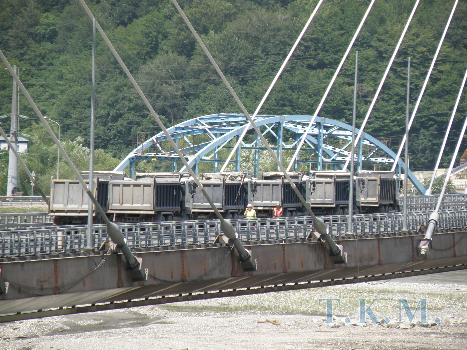 Вантовый мост ч/р Мзымта. Обследование и испытание