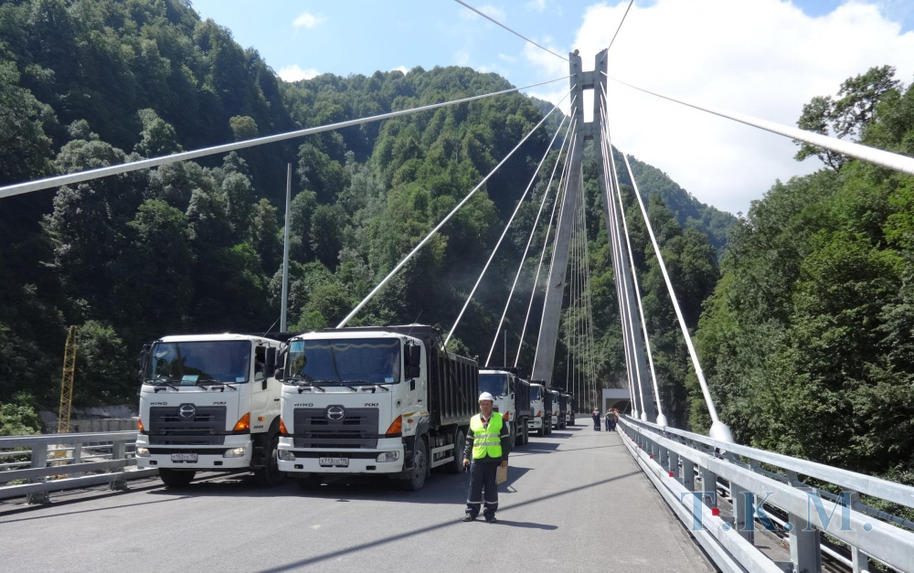 Вантовый мост ч/р Мзымта. Обследование и испытание