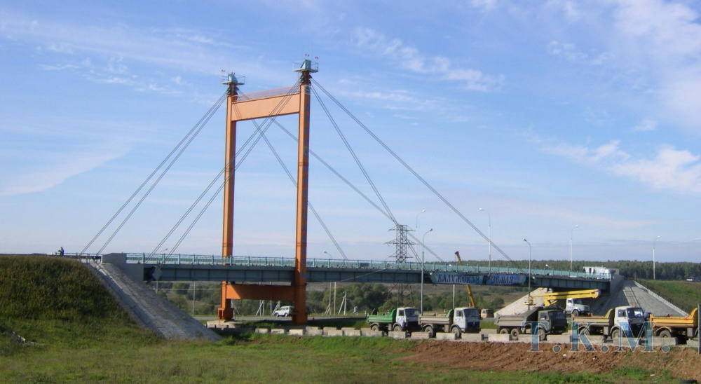 Вантовый мост на а/м М-3 «Украина» у г. Балабаново