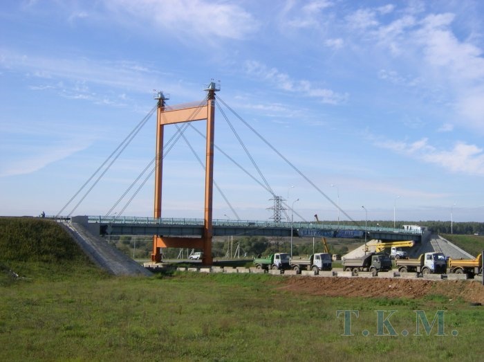 Вантовый мост на а/м М-3 «Украина» у г. Балабаново